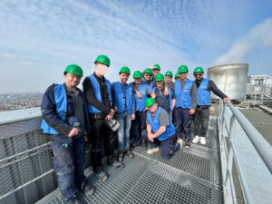 Team Günther besichtigt GKM-Flusswärmepumpe Mannheim