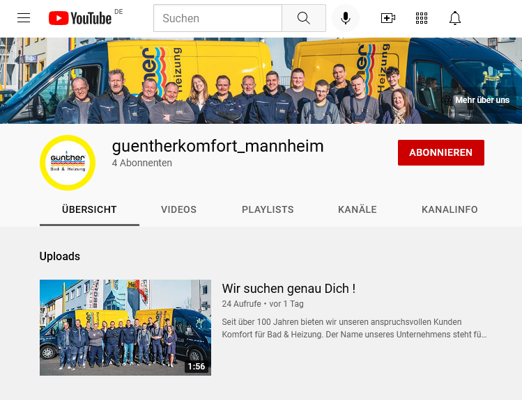 Behind the scene: Ludwig Günther GmbH auf YouTube