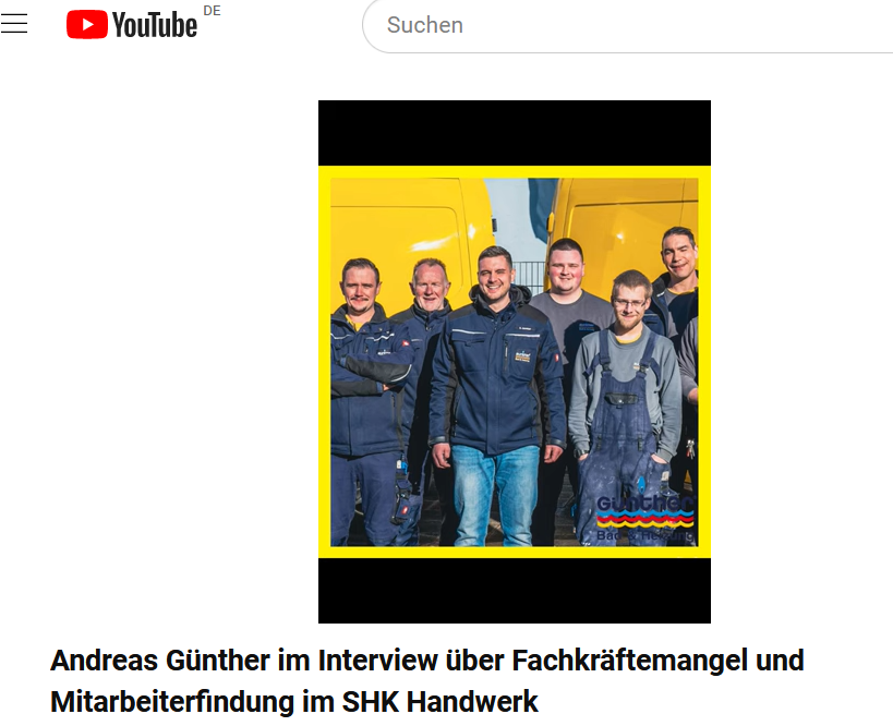 Andreas Günther im Interview über Fachkräftemangel und Mitarbeiterfindung im SHK Handwerk